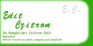 edit czitron business card